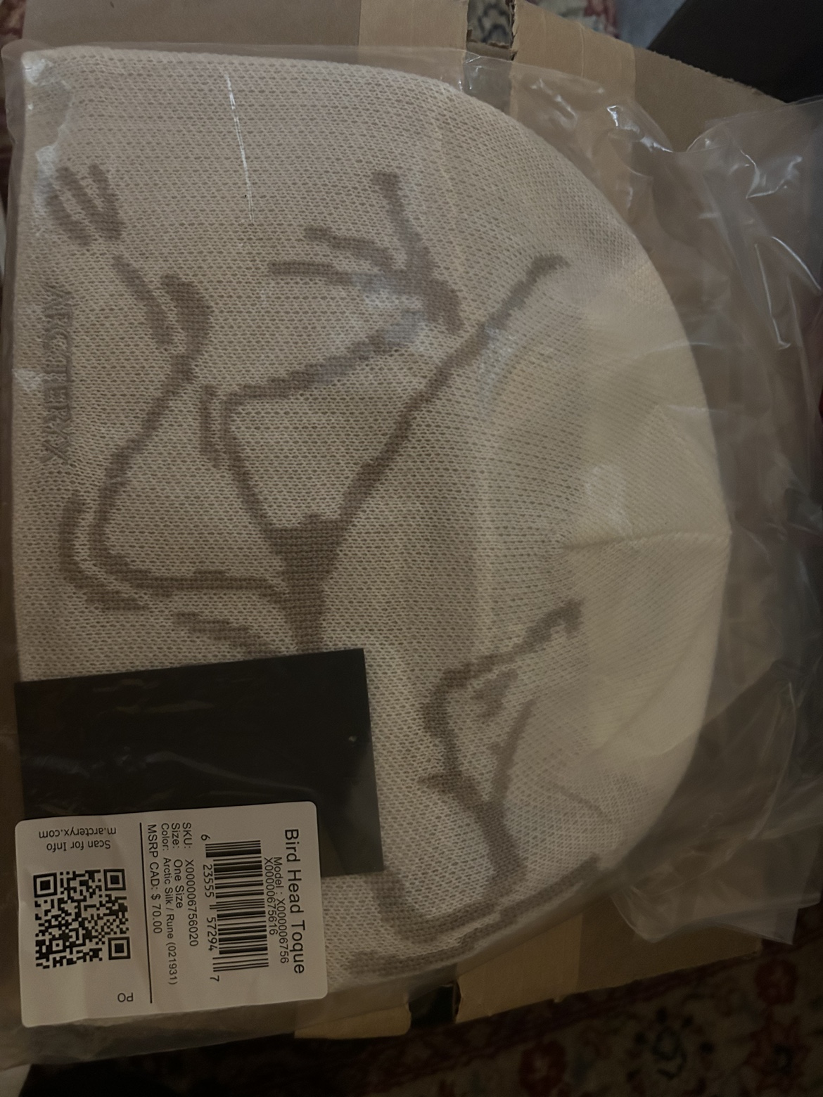 Arcteryx bird toque arctic silk/rune