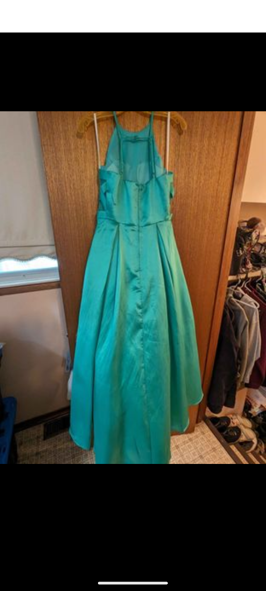 Teal Halter prom dress - photo 4