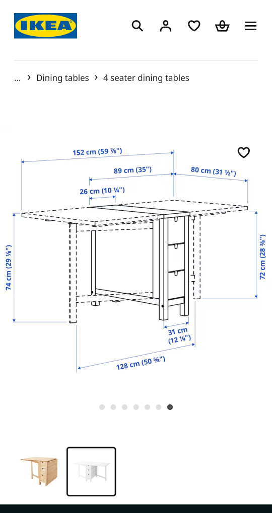 White Folding Table with Drawers - photo 4