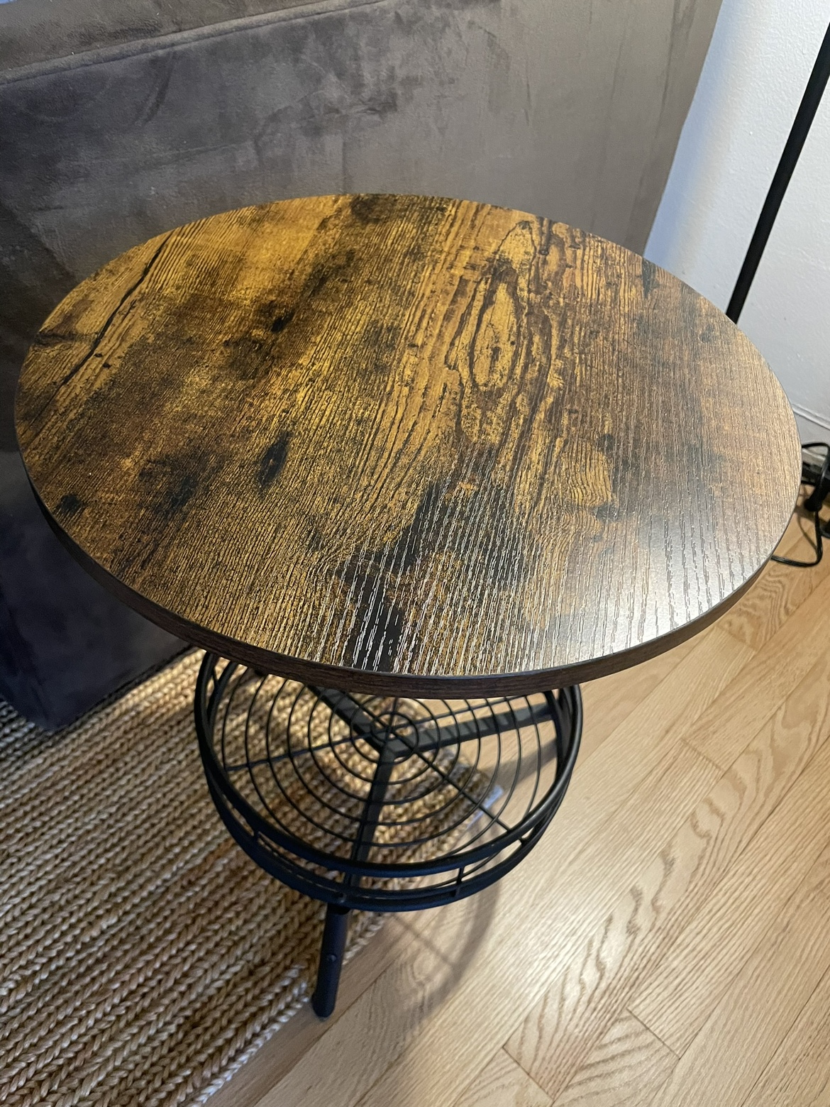 Rustic Side Table/Nightstand with Storage - photo 2