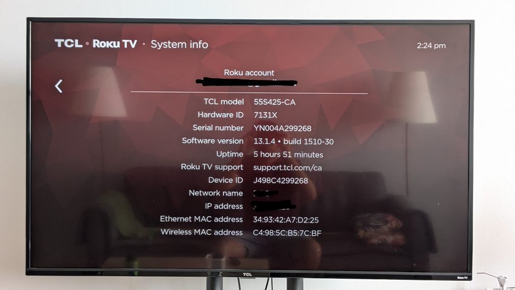 TCL 55S425-CA 55" Roku TV image indicator(2)