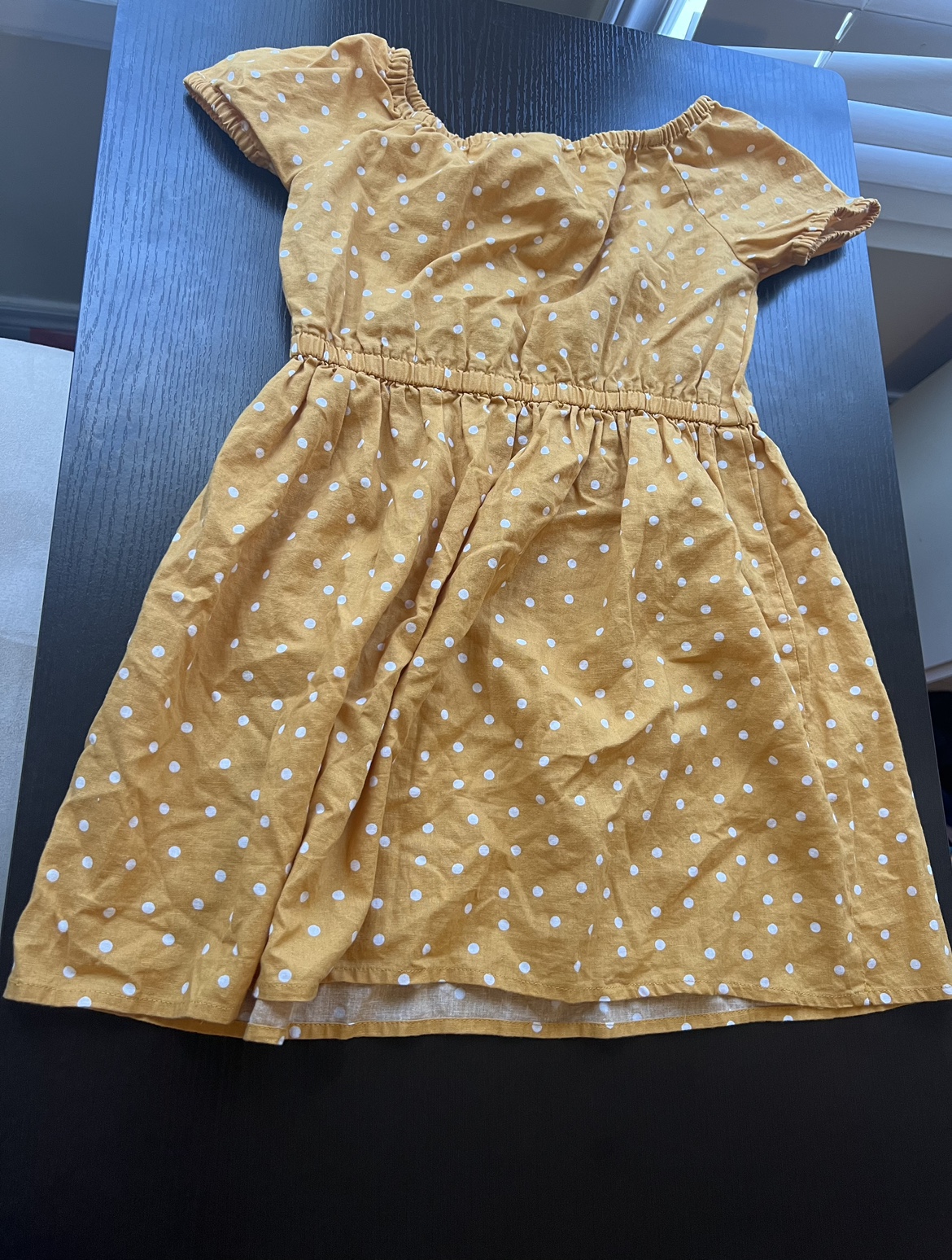 Yellow Polka Dot Dress for Girls