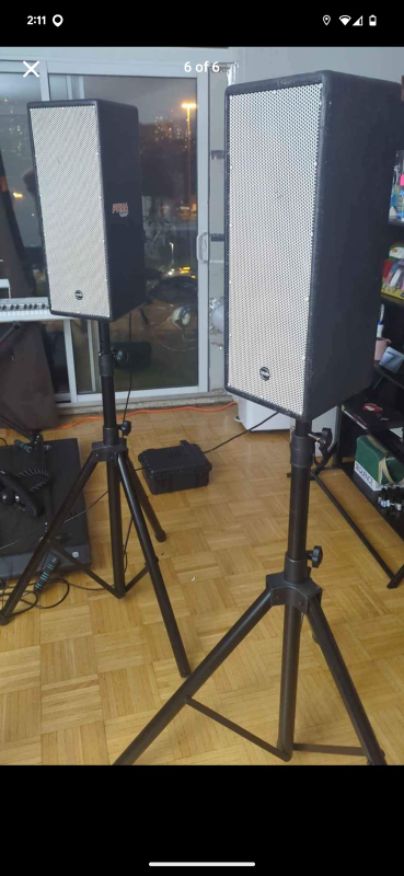 EAW Speakers  +  Two speaker rstands + amplifier thumbnail