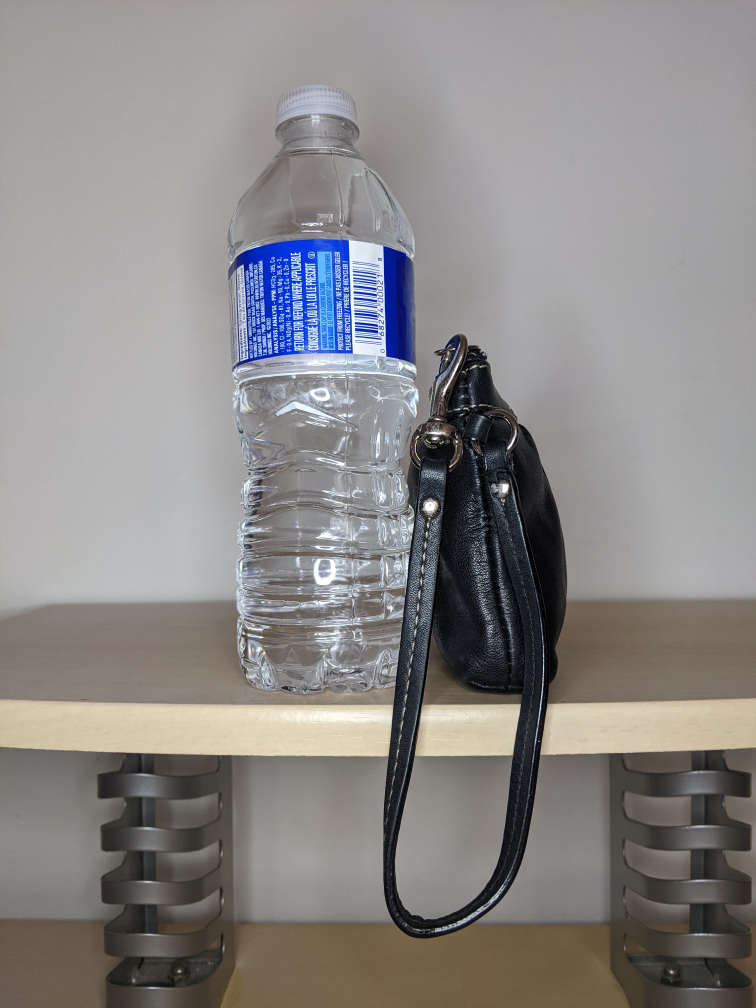 Coach Smooth Leather Pleated Pouch Wristlet Wallet Black image indicator(6)