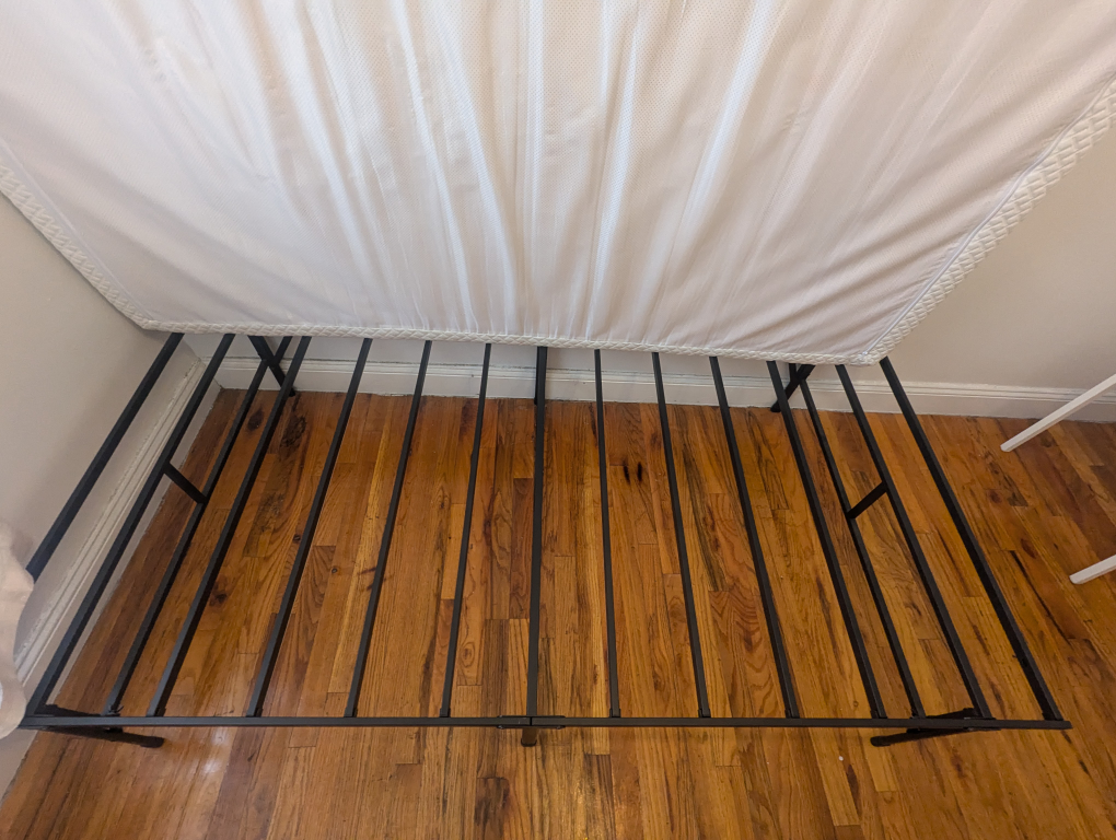 Twin Size Mattress+Metal Bed Frame - photo 2
