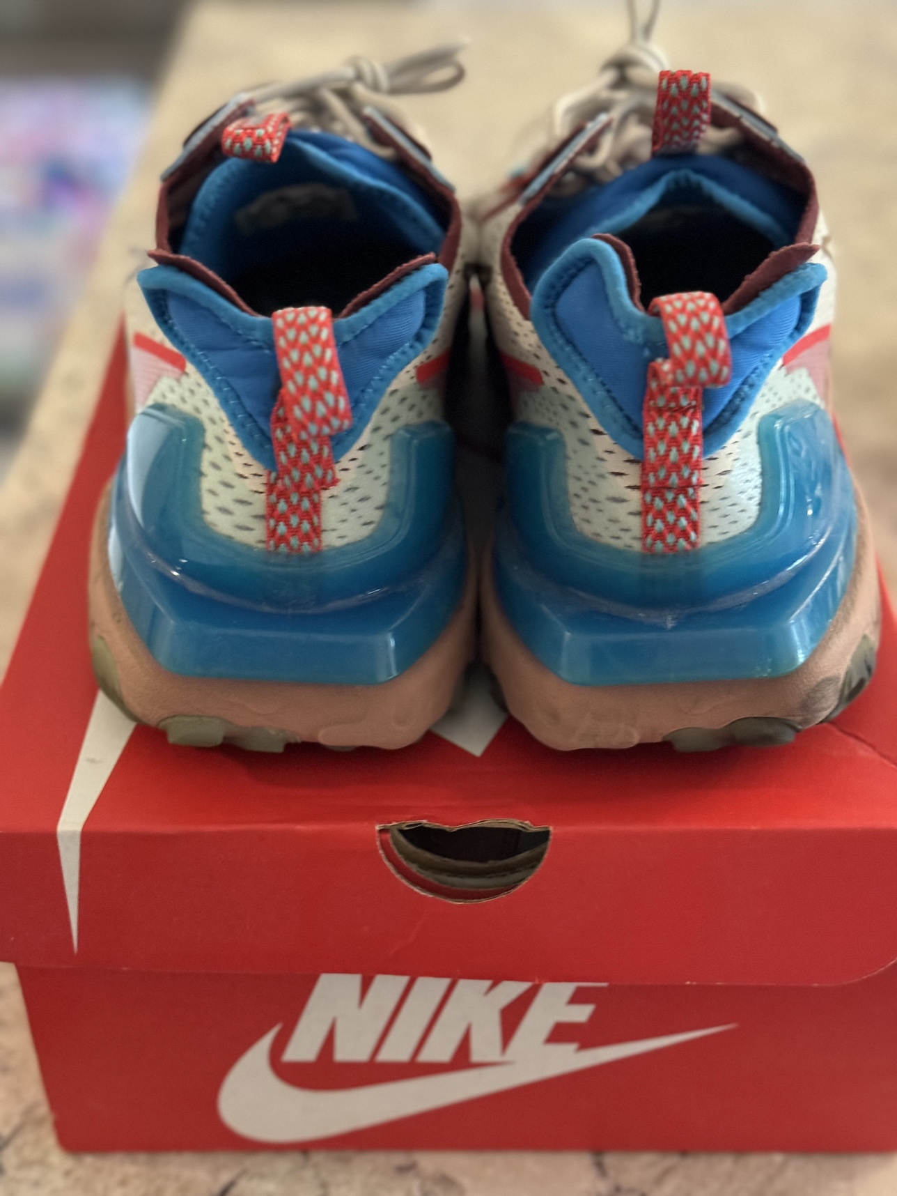 Nike React Vision “Light Bone Terra Blush Photo Blue” - photo 4