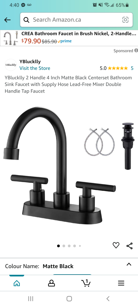Matte Black Bathroom Faucet thumbnail