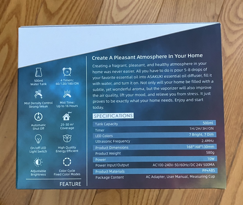 Asakuki Premium Essential Oil Diffuser - $10 image indicator(3)