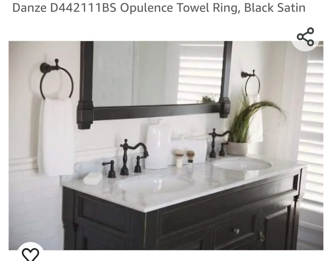 Danze D442111BS Opulence Towel Ring, Black Satin image indicator(4)