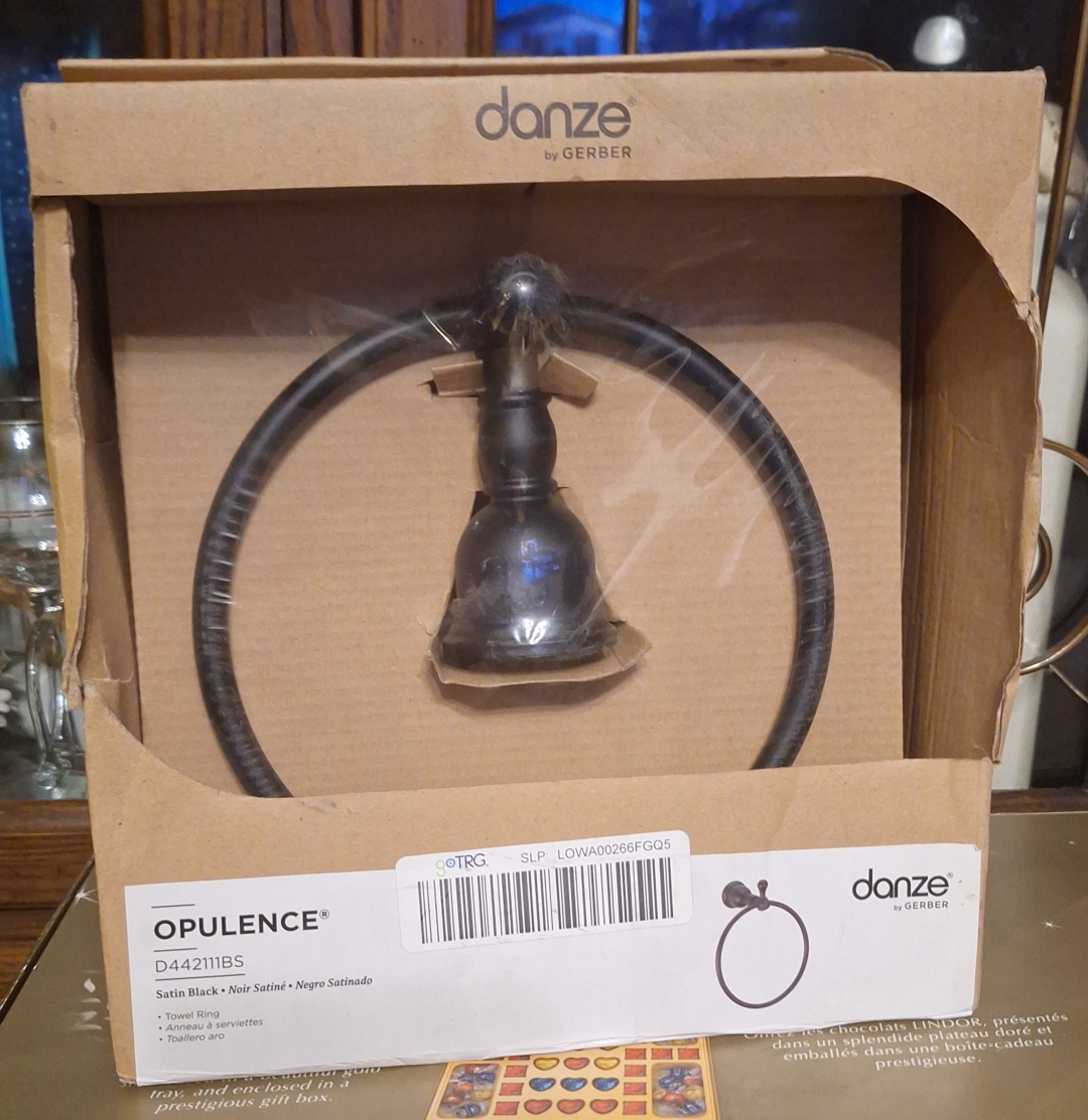 Danze D442111BS Opulence Towel Ring, Black Satin image indicator(5)