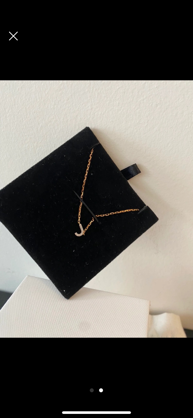Mejuri - Bracelet with a small diamond J Saved thumbnail