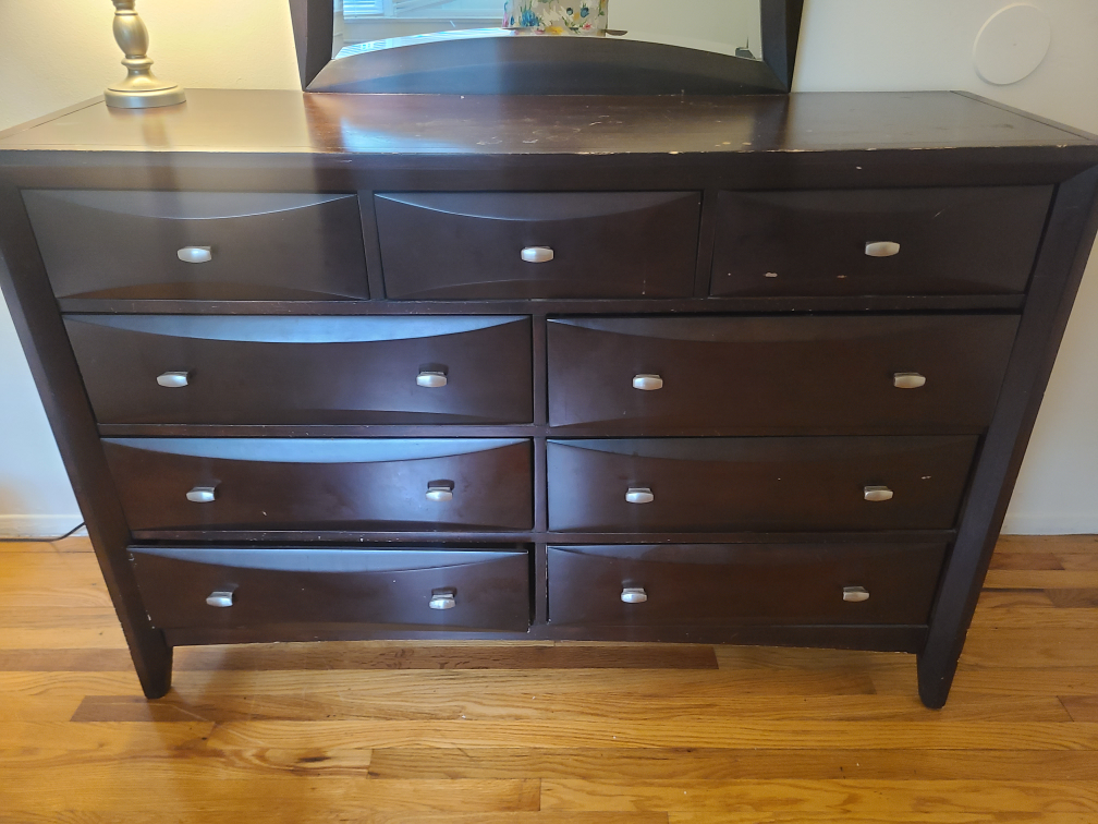 dark brown wooden dresser - photo 3