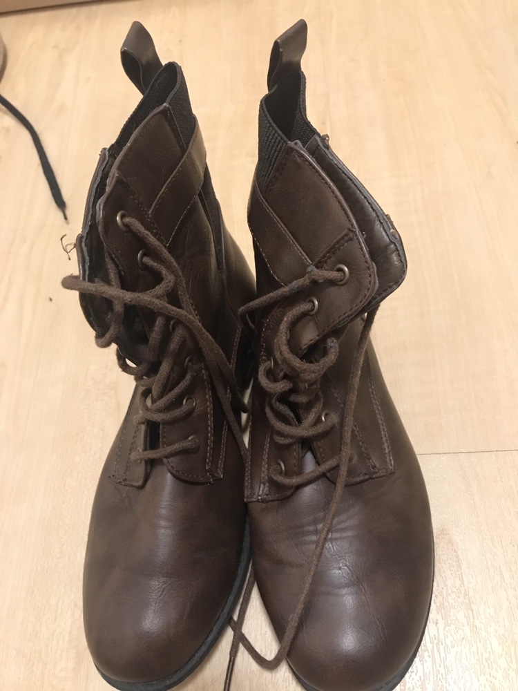 Brown Lace Up Boots