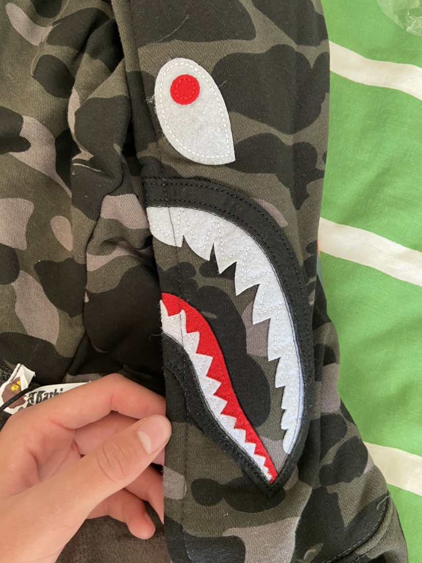 grey bape hoodie - photo 3