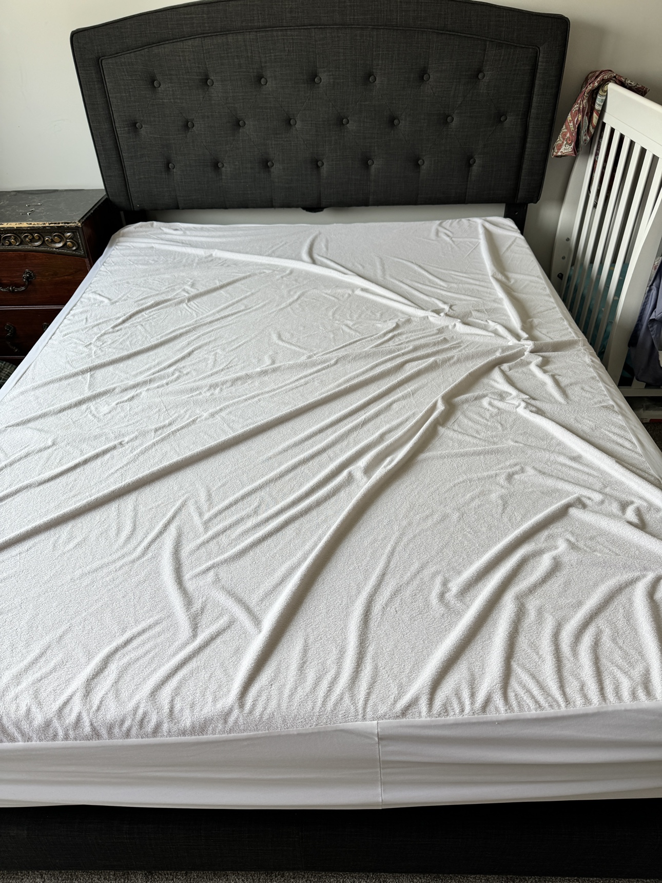 Queen Size Bed Frame with Box Spring and Mattress