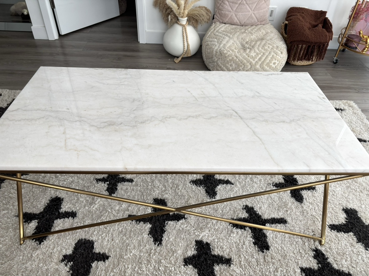 structube marble coffee table