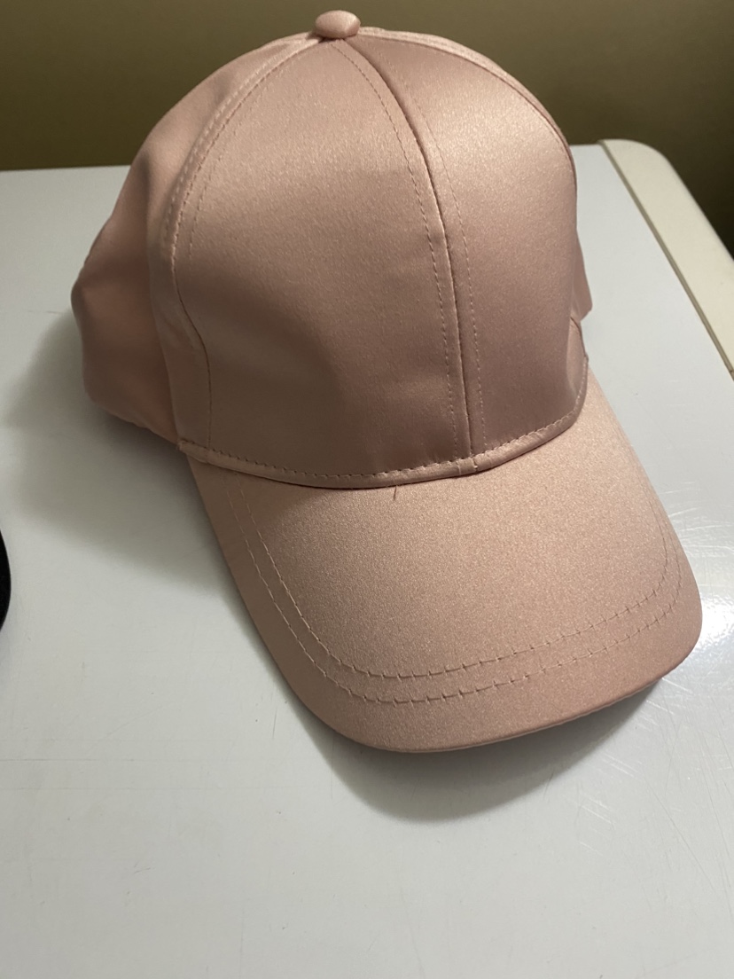 Pink Satin Baseball Cap and black cap - photo 2