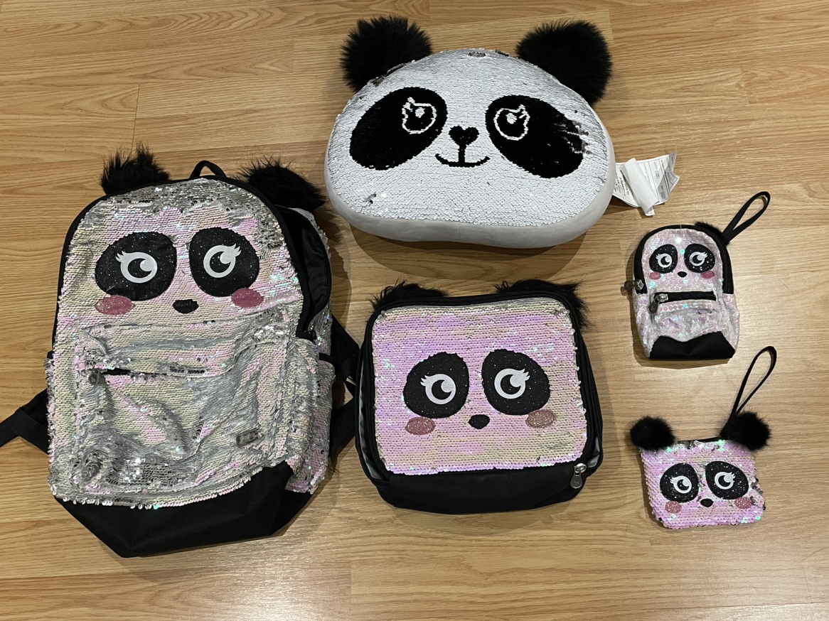 Justice Panda Backpack and Accessories Set