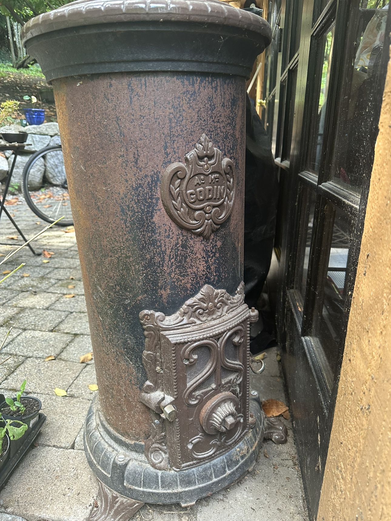 Antique Iron Cast wood Stove thumbnail
