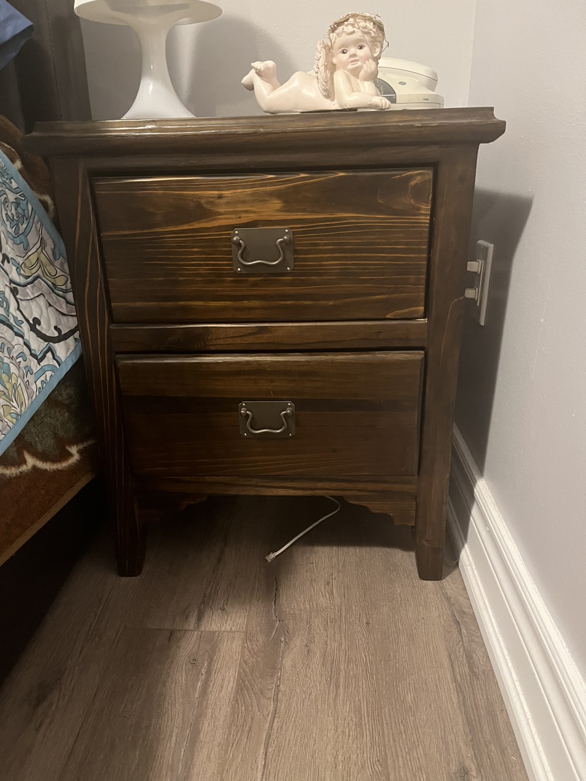 2 drawer Night table - wooden