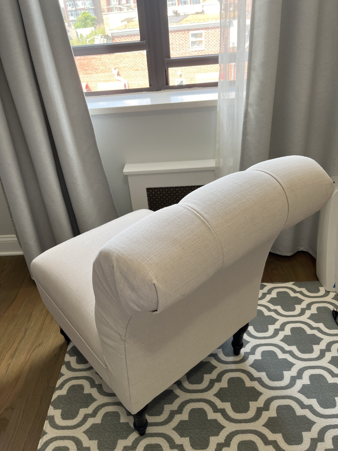Beige Upholstered Accent Chair - photo 5