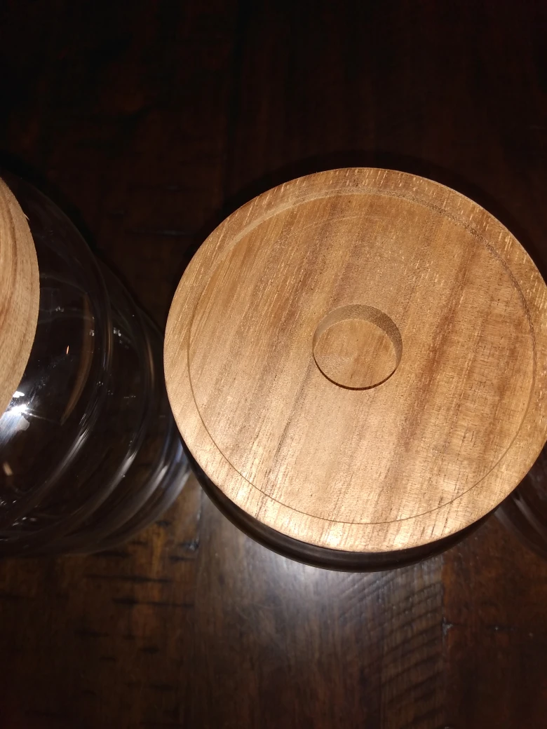 Set of 5 Glass Jars with Wooden Lids image indicator(3)