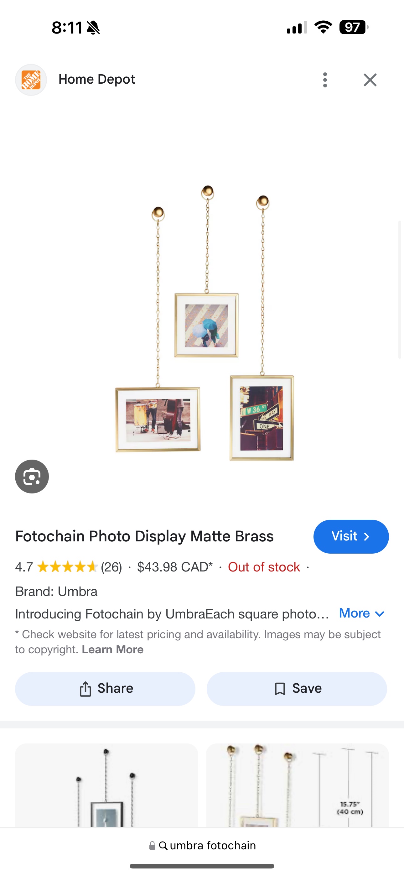 Umbra Fotochain Photo Display image indicator(3)