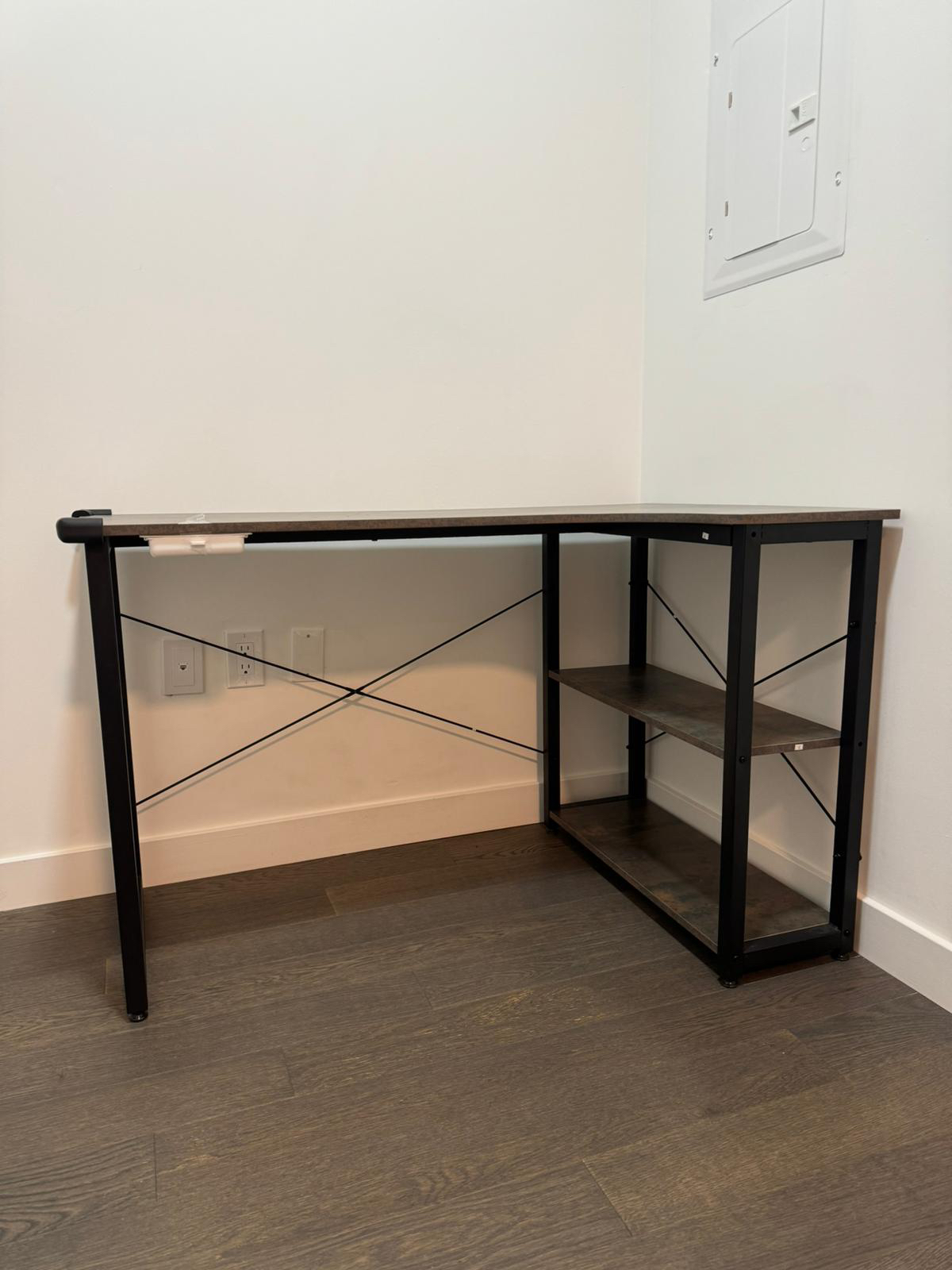 L-Shape Desk with Shelves - photo 4