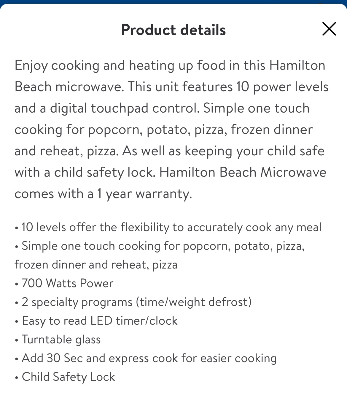 Hamilton Beach Microwave - photo 4