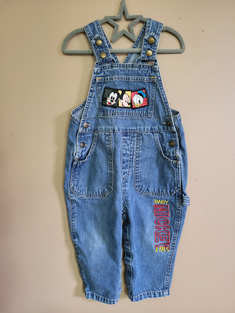 Vintage 90s Baby Disney & Pals Denim Overalls