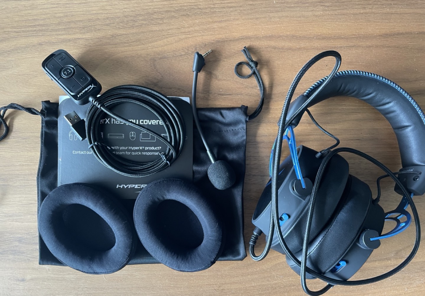 UNUSED HyperX Cloud Alpha S Gaming Headset - Black / Blue image indicator(2)
