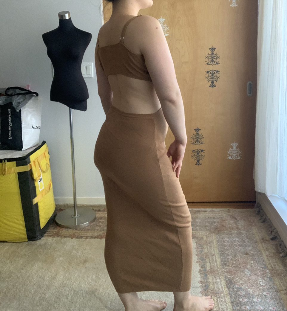 Fashion Nova Summer Cut-Out Maxi Dress in Tan Brown Colour - photo 4