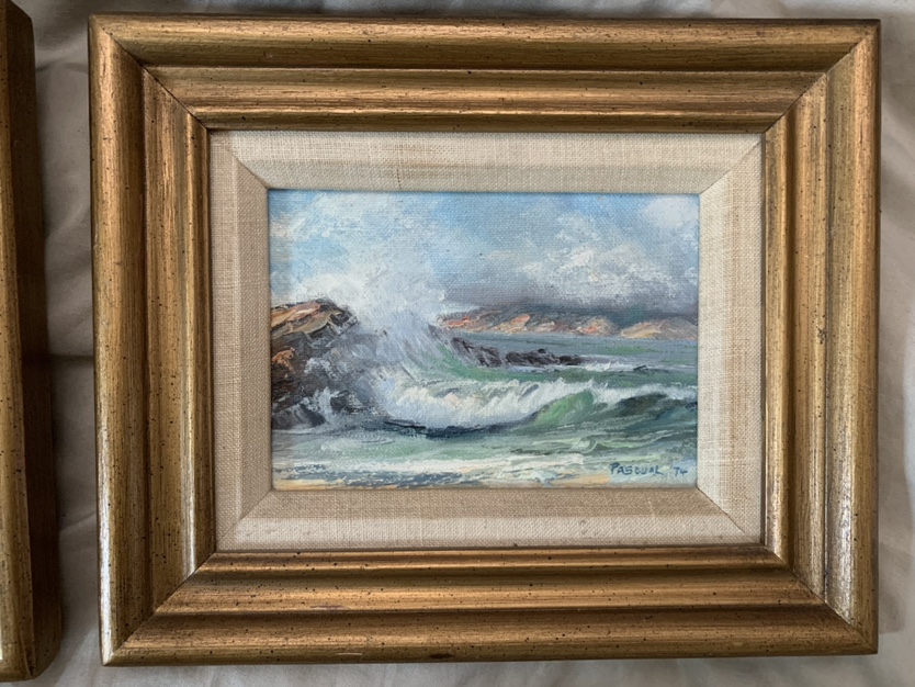 Set of 2 Vintage Framed Oil Paintings image indicator(3)