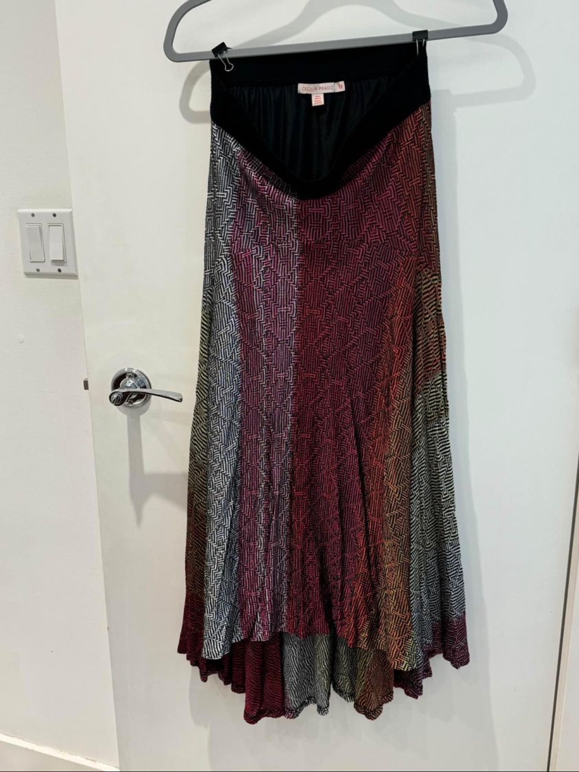 Anthropologie Cecilia Prado Abstract Multicolor Midi Skirt