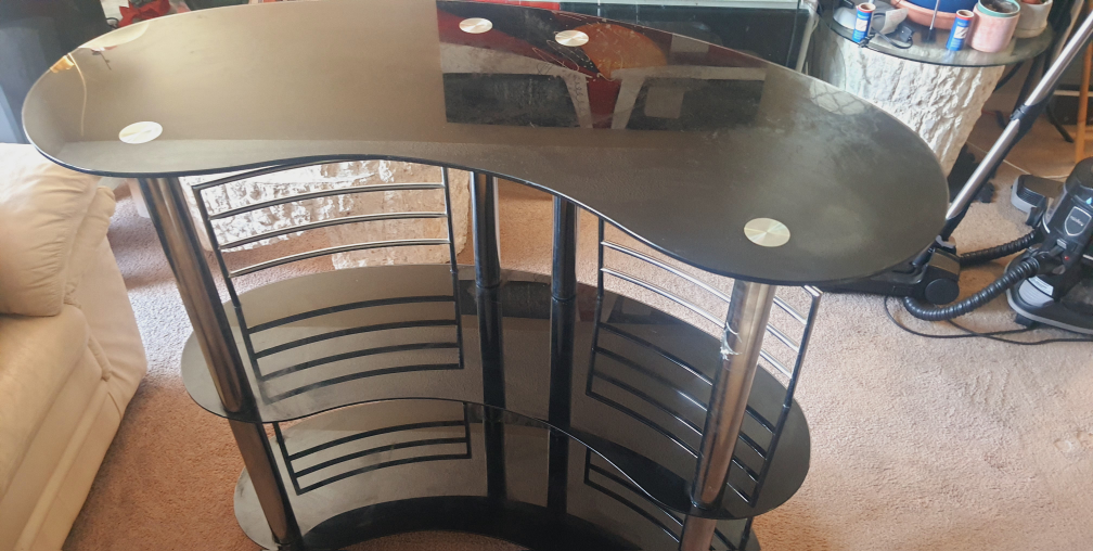 Black Glass and Chrome Liqour Bar Rack - photo 2