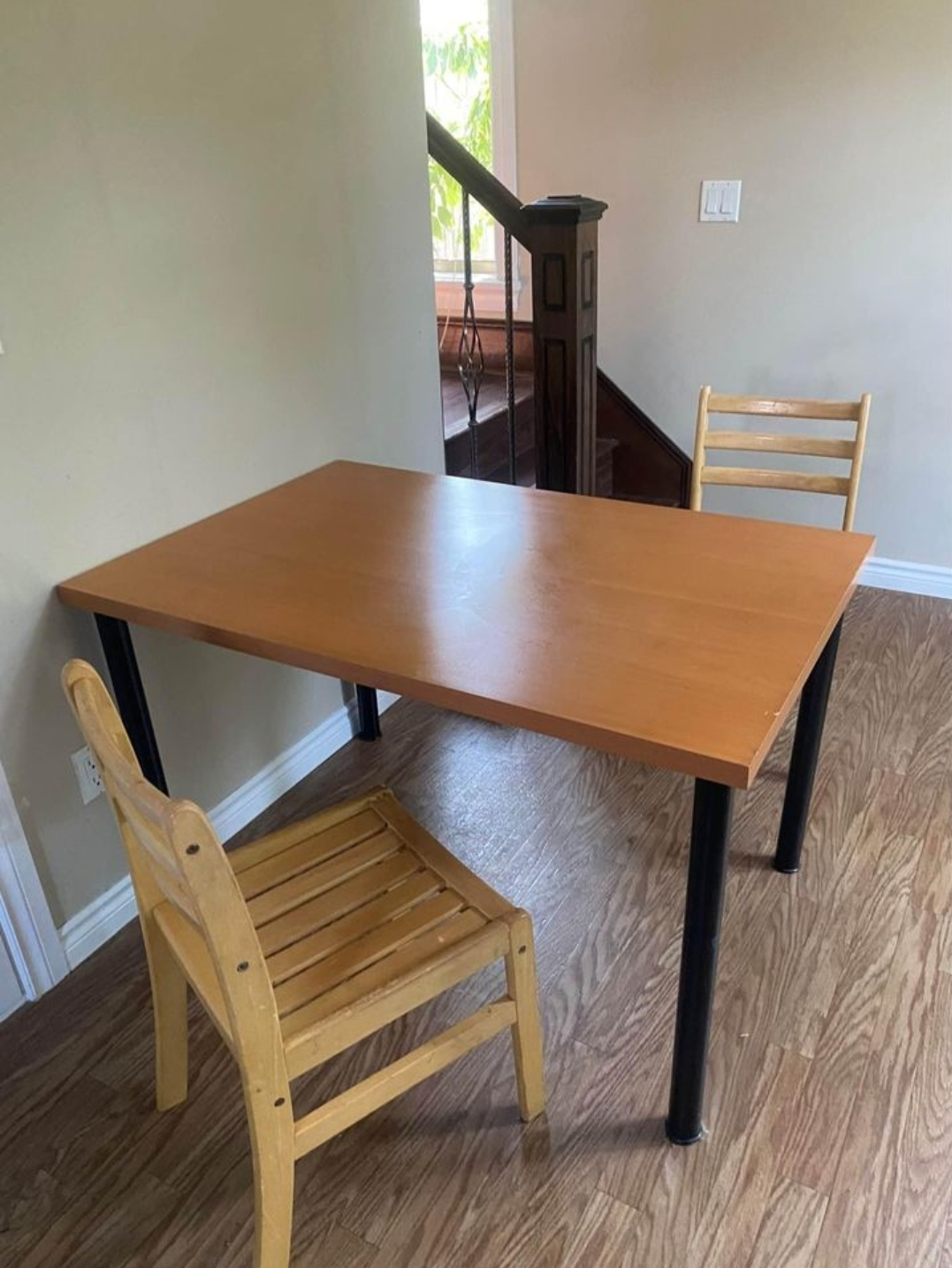Small Wooden Table and Chairs - photo 2