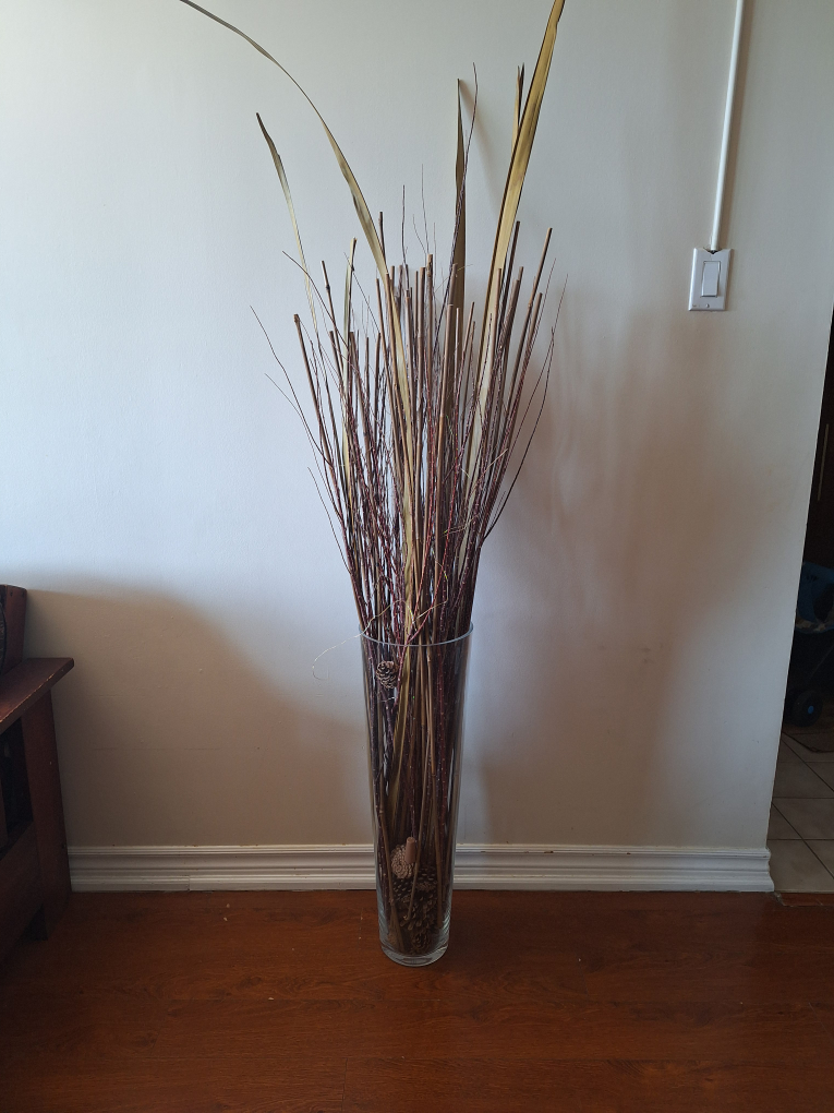 Tall Glass Vase  with inlays thumbnail