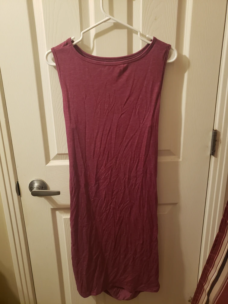 Burgundy Open front Dress - photo 2