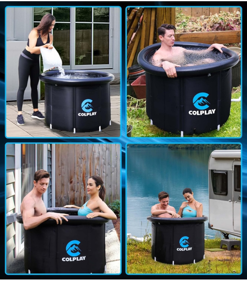 Colplay XL Large Portable Ice Bath Tub 35.5" x 29.5", 116g - photo 4