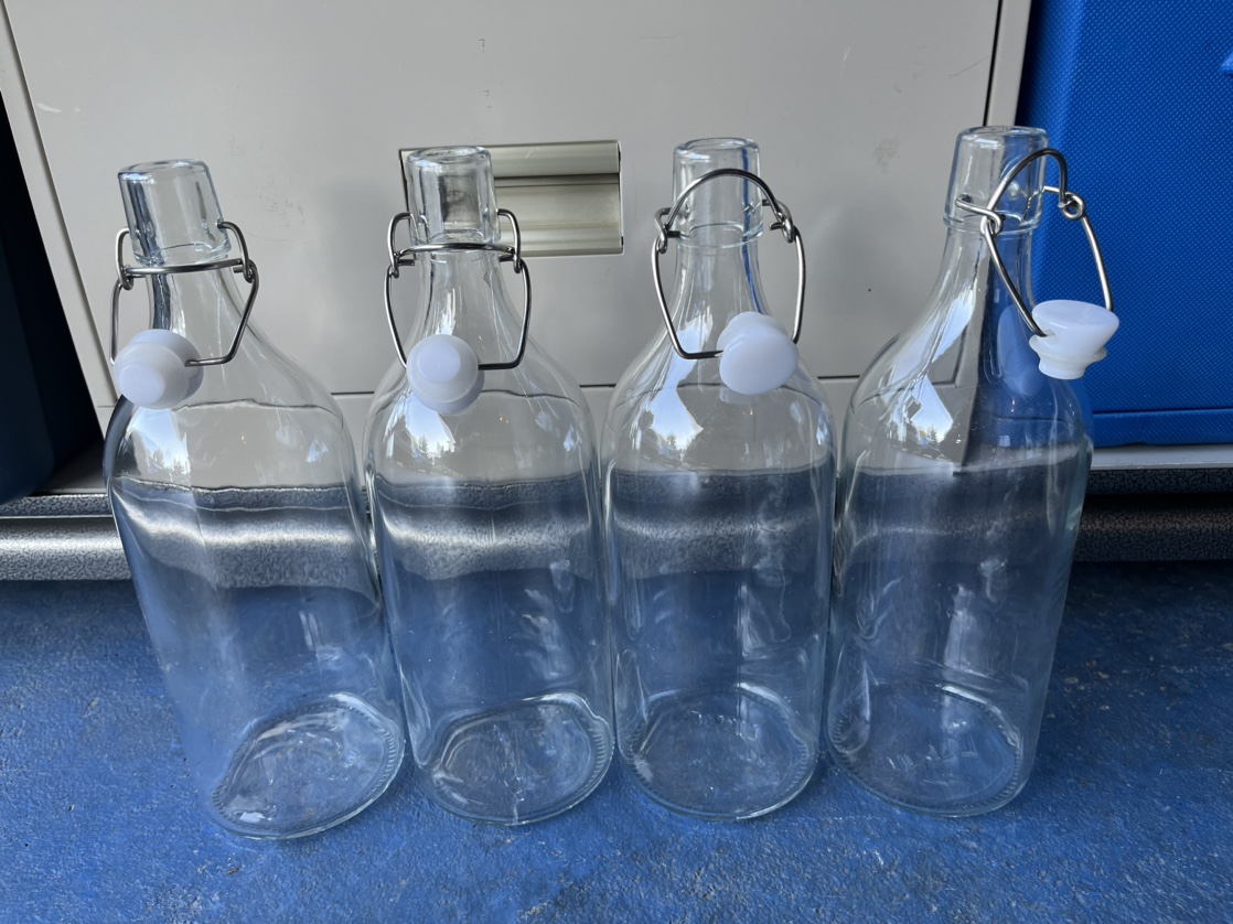 Set of 4 Glass Bottles with Swing Tops image indicator(6)