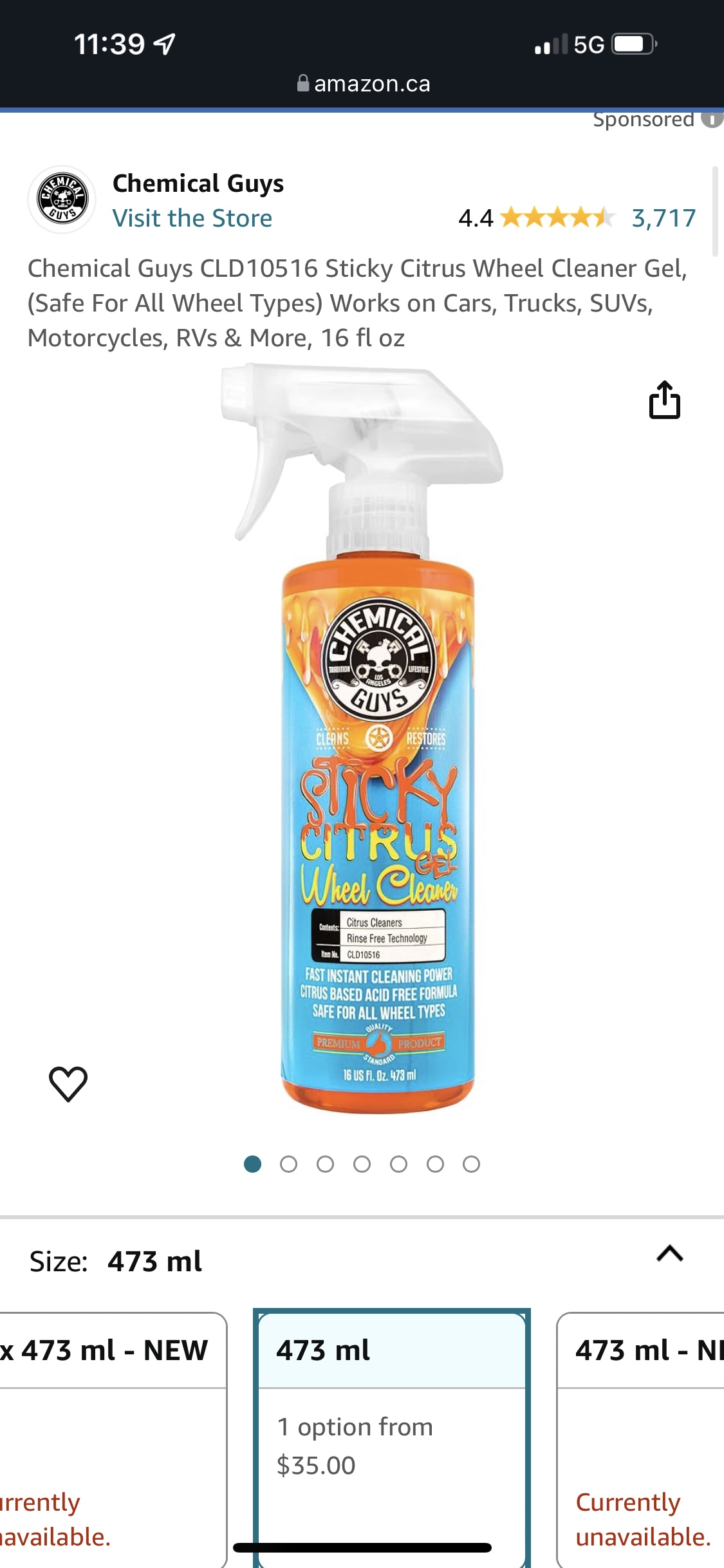 Chemical Guys Sticky Citrus Wheel Cleaner thumbnail