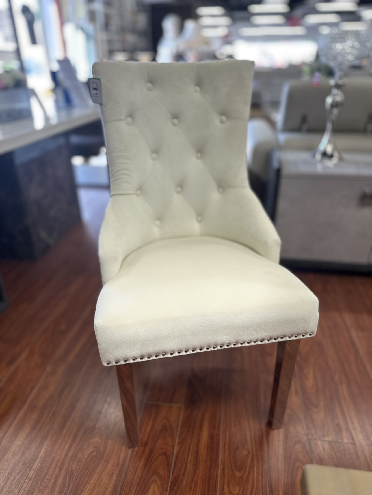 Cream knocker back dining chair - photo 4