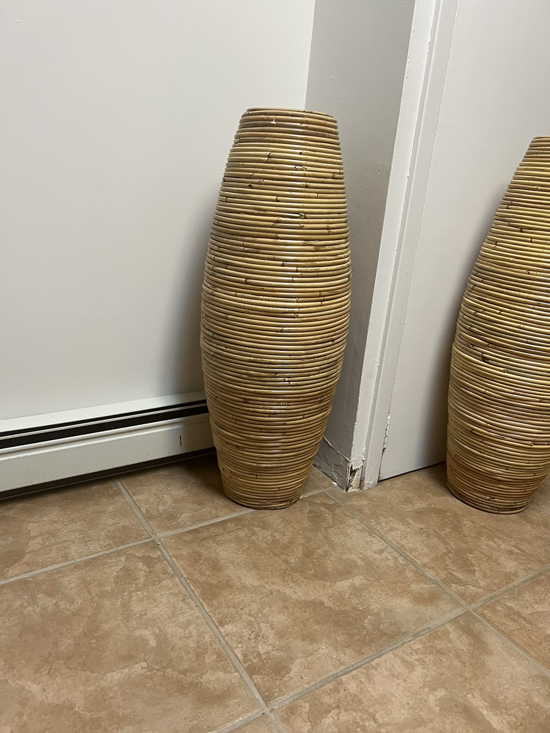 Set of 2 Wicker Vases rattan vase - photo 2