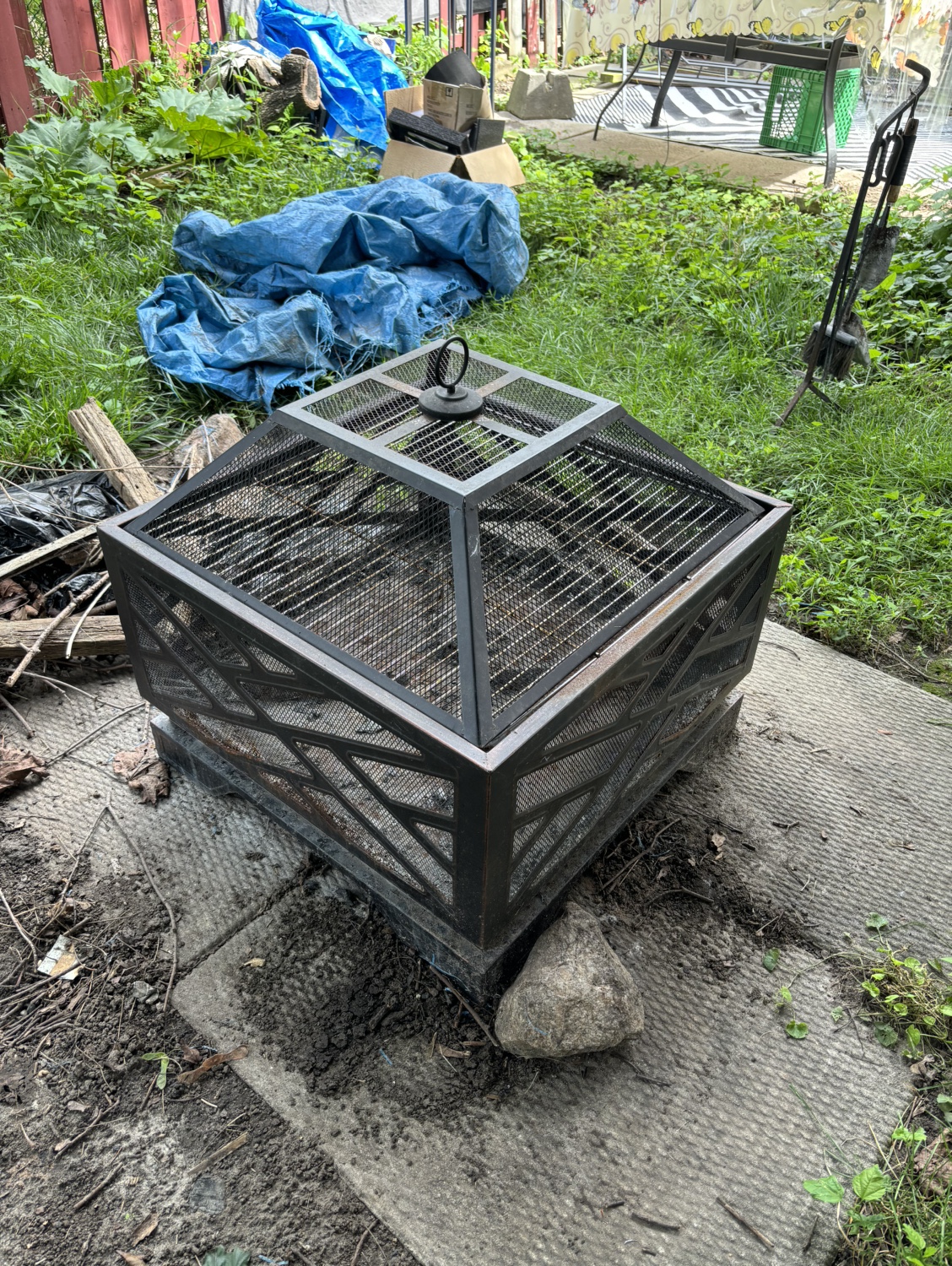 Fire pit and also you cook on it