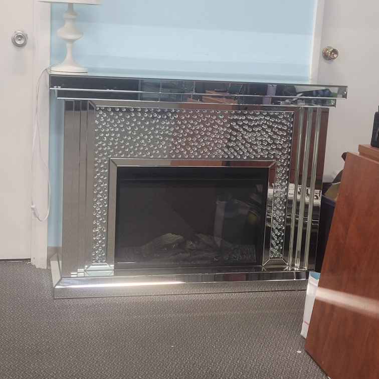 Mirrored Fireplace