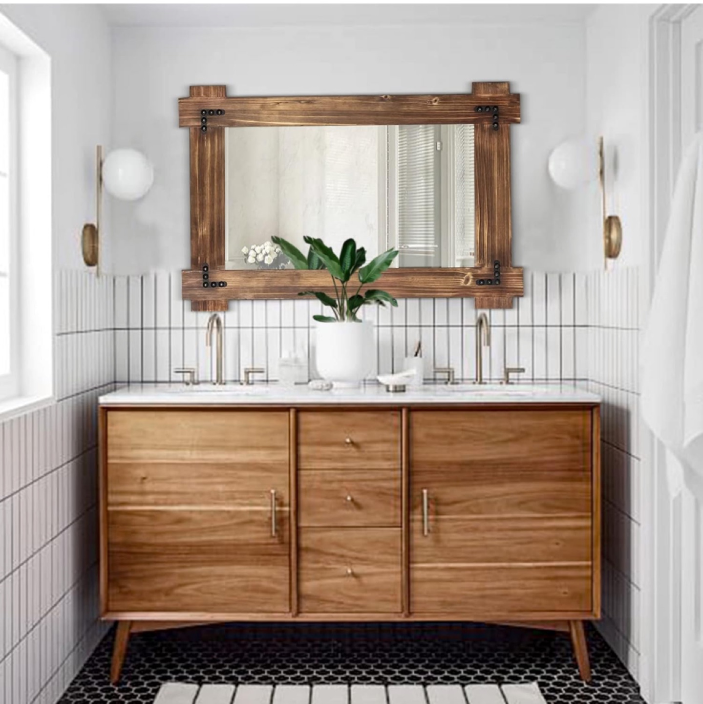 Wooden Framed Mirror - photo 2