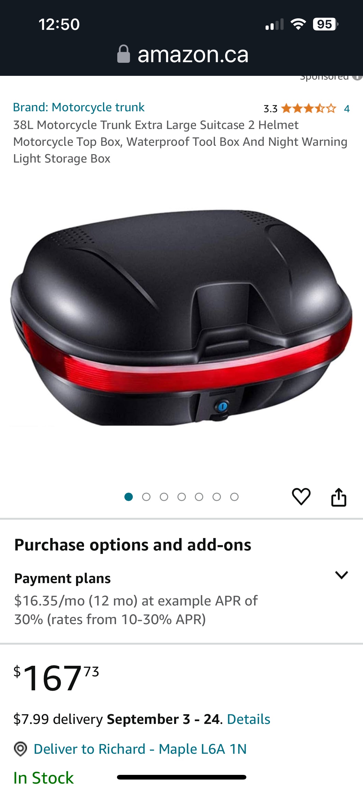 Motorcycle rear luggage hardtop - photo 4