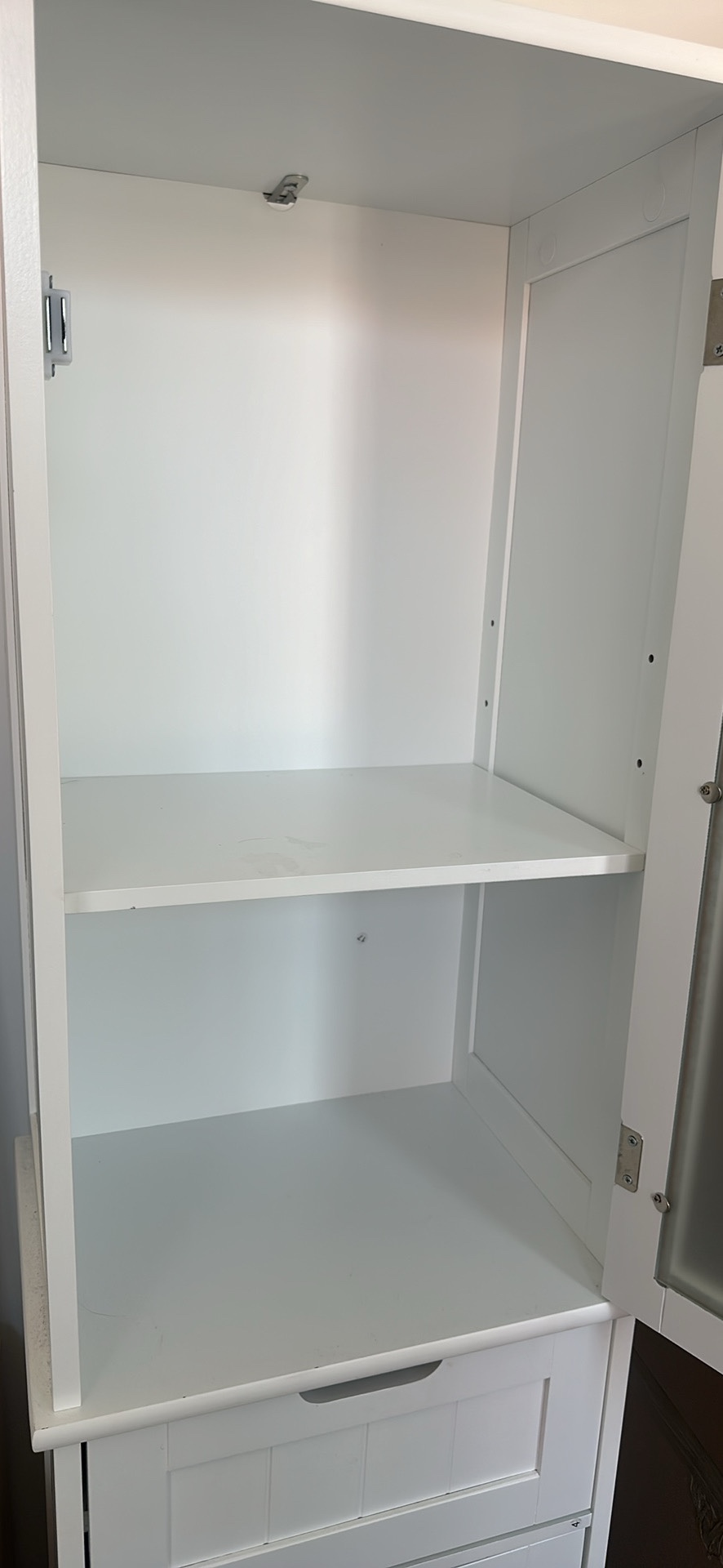 White Bathroom Storage Cabinet - photo 2