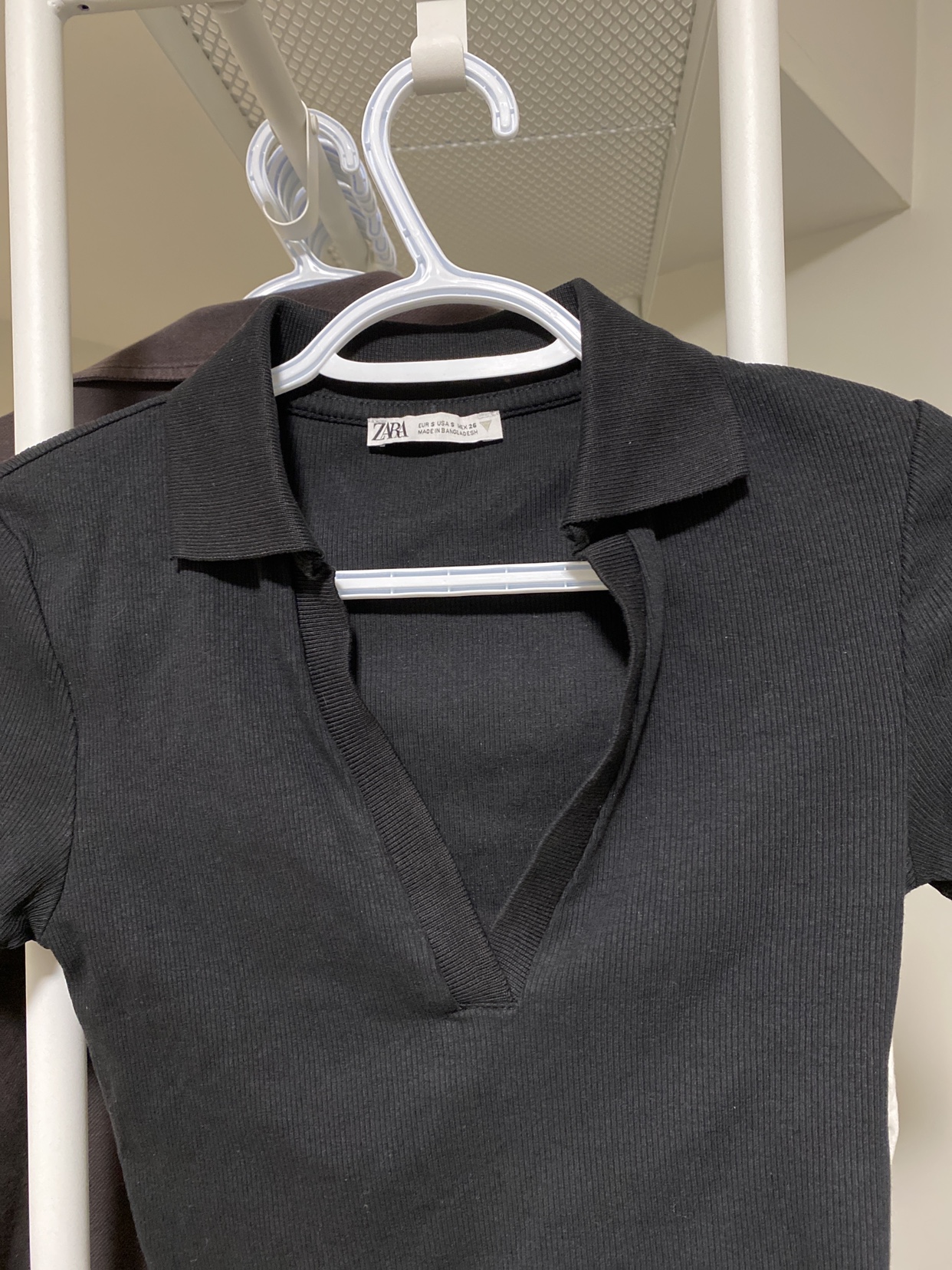 Zara Ribbed Polo Top (new) thumbnail