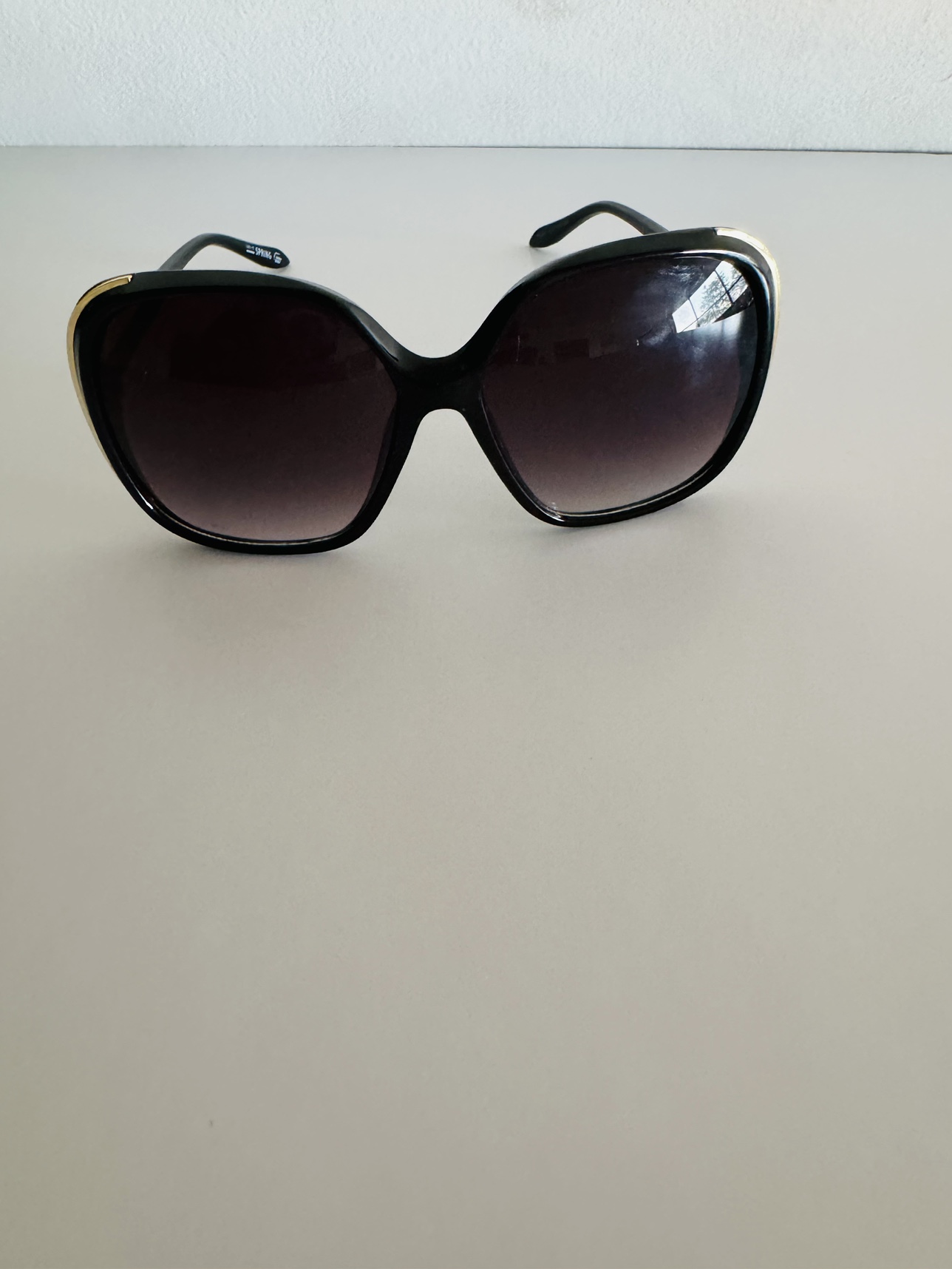 Black Sunglasses with Gold Trim - photo 4